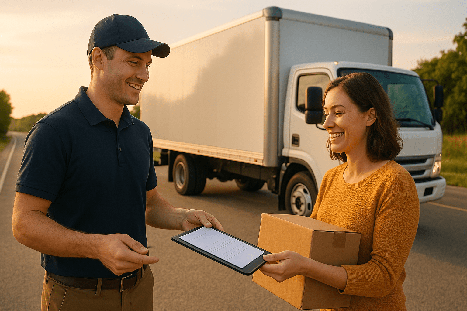 Efficient Fleet Delivery Customer Satisfaction Tablet