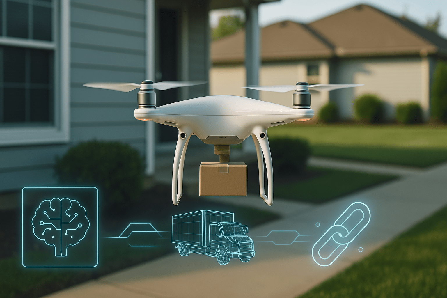 Future Supply Chain Trends AI Blockchain Drone Delivery