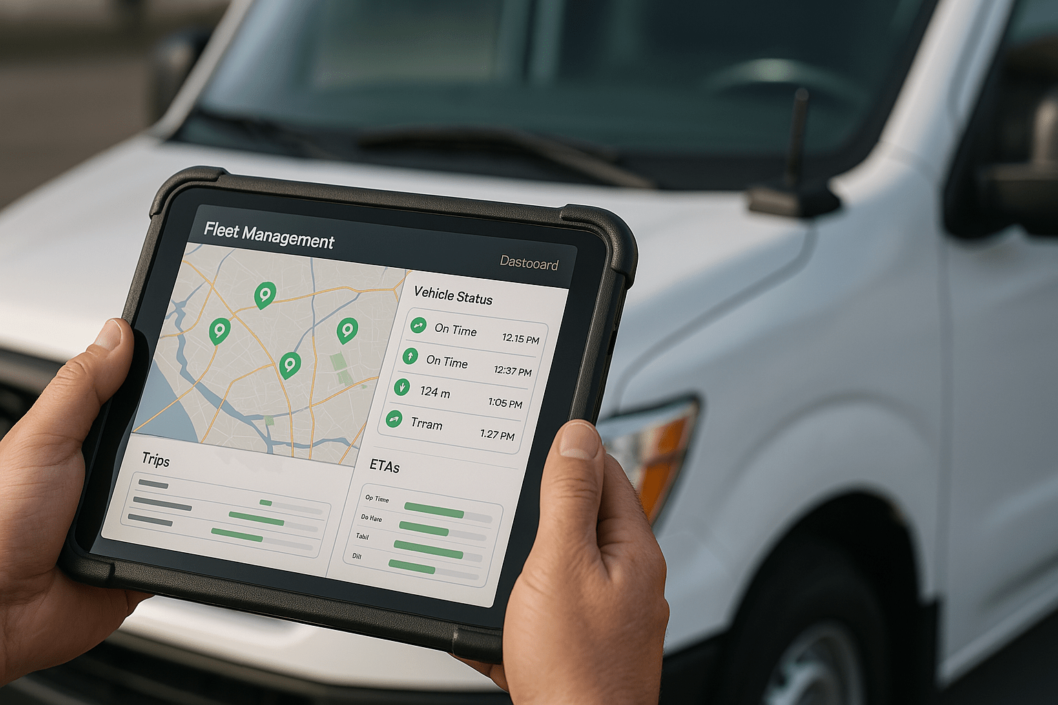 Mobile Fleet Tracking Dashboard ETAs Optimization